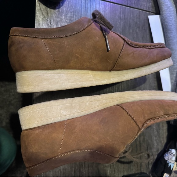 Clarks Wallabee Padmora Brown Leather Loafers - Picture 7 of 7